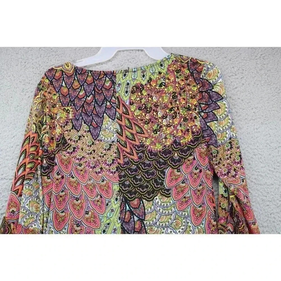 MSK Belled Sleeve Paisley Dress-Medium-Silky-Flowy - Picture 10 of 10